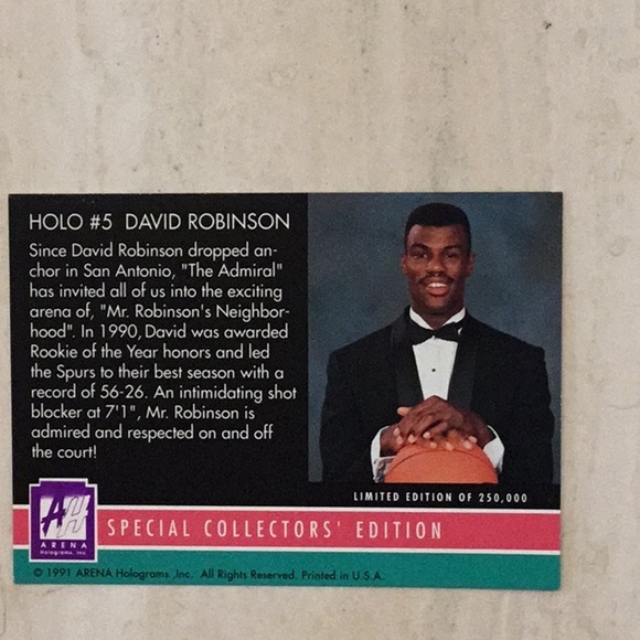 David Robinson 1992 - 93 Basketball Cards NBA Fleer Upper Deck Lot Of 6 Card - Picture 14 of 16